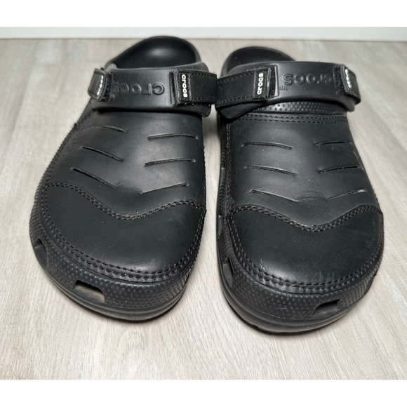 Crocs Yukon Mesa Clogs Men Size 10 Black Good Condition Adjustable Heel Strap - Picture 4 of 7